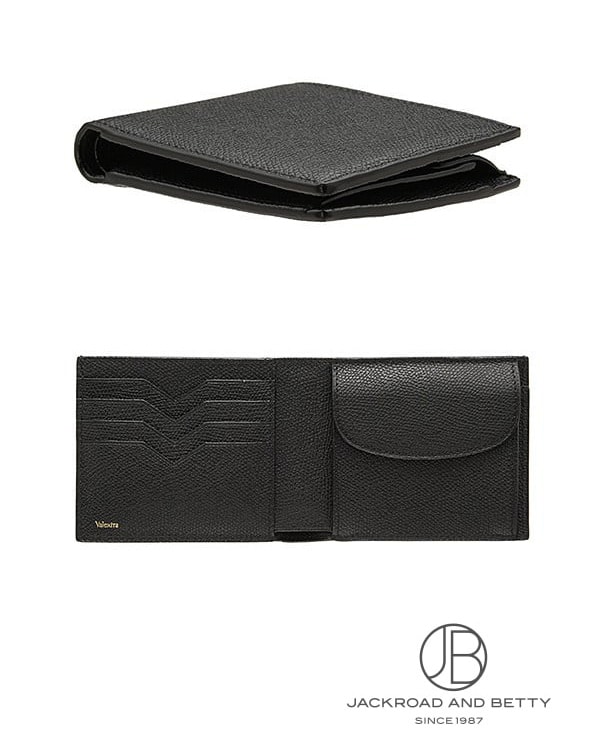 ヴァレクストラ コインホルダー ウォレット 二つ折り財布 ブラック Ref.V8L23-028-000N-RD