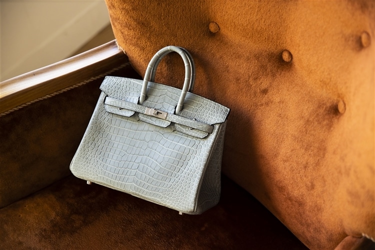 エルメス バーキン25 ポロサスマット クロコダイル グリシマン グレー