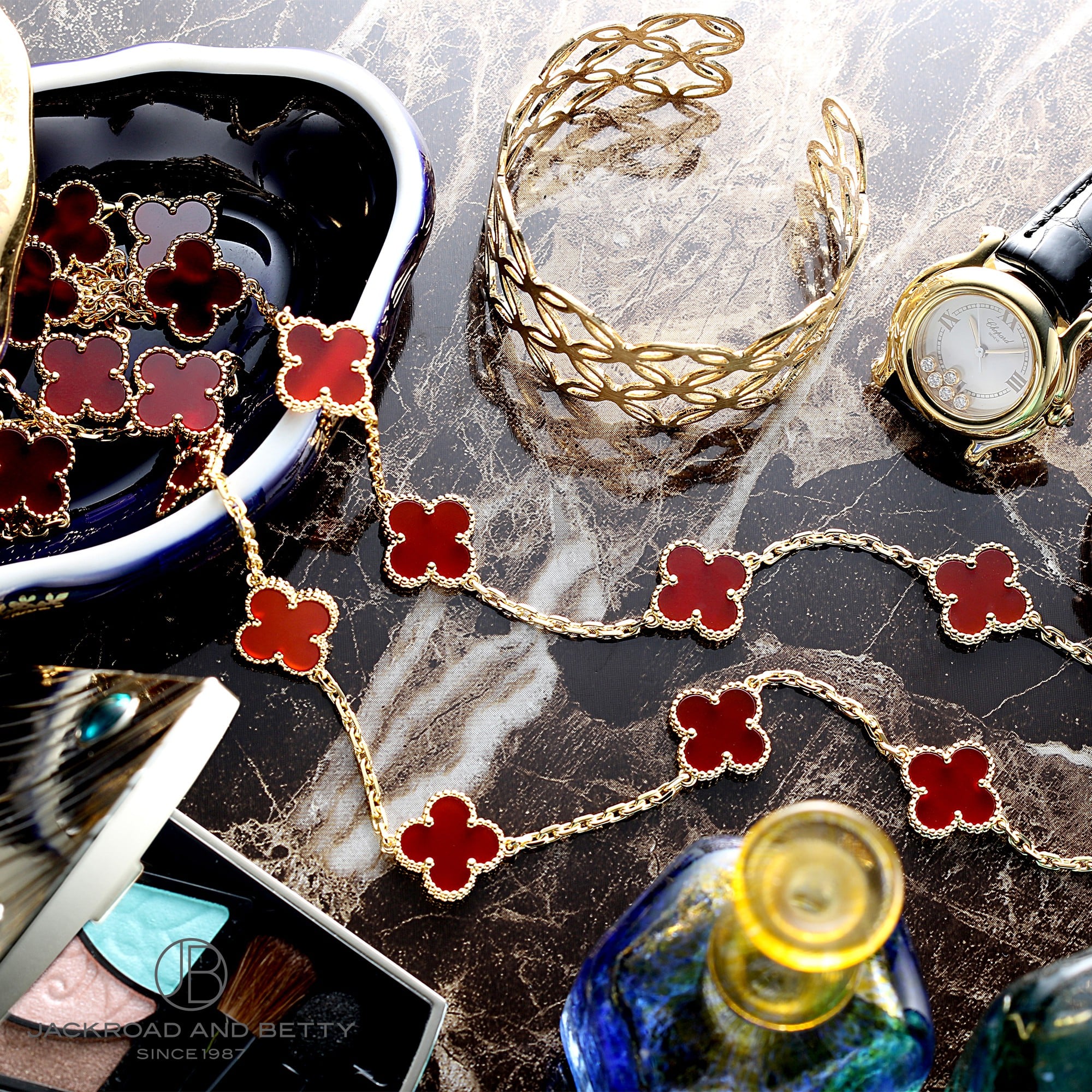 ヴィンテージ アルハンブラ ロングネックレス 20モチーフ[VCARD39800