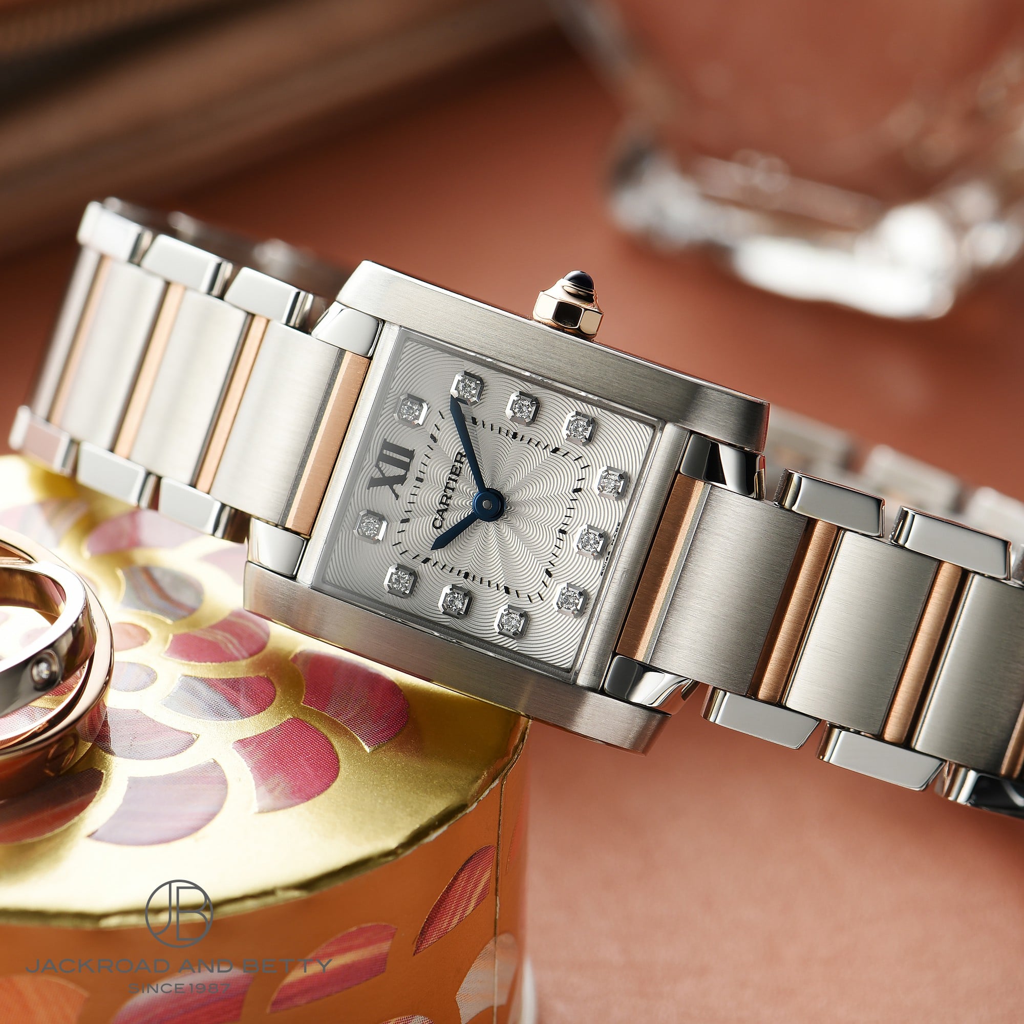 カルティエ　タンクフランセーズ　SM コンビ　レディース腕時計　Cartier