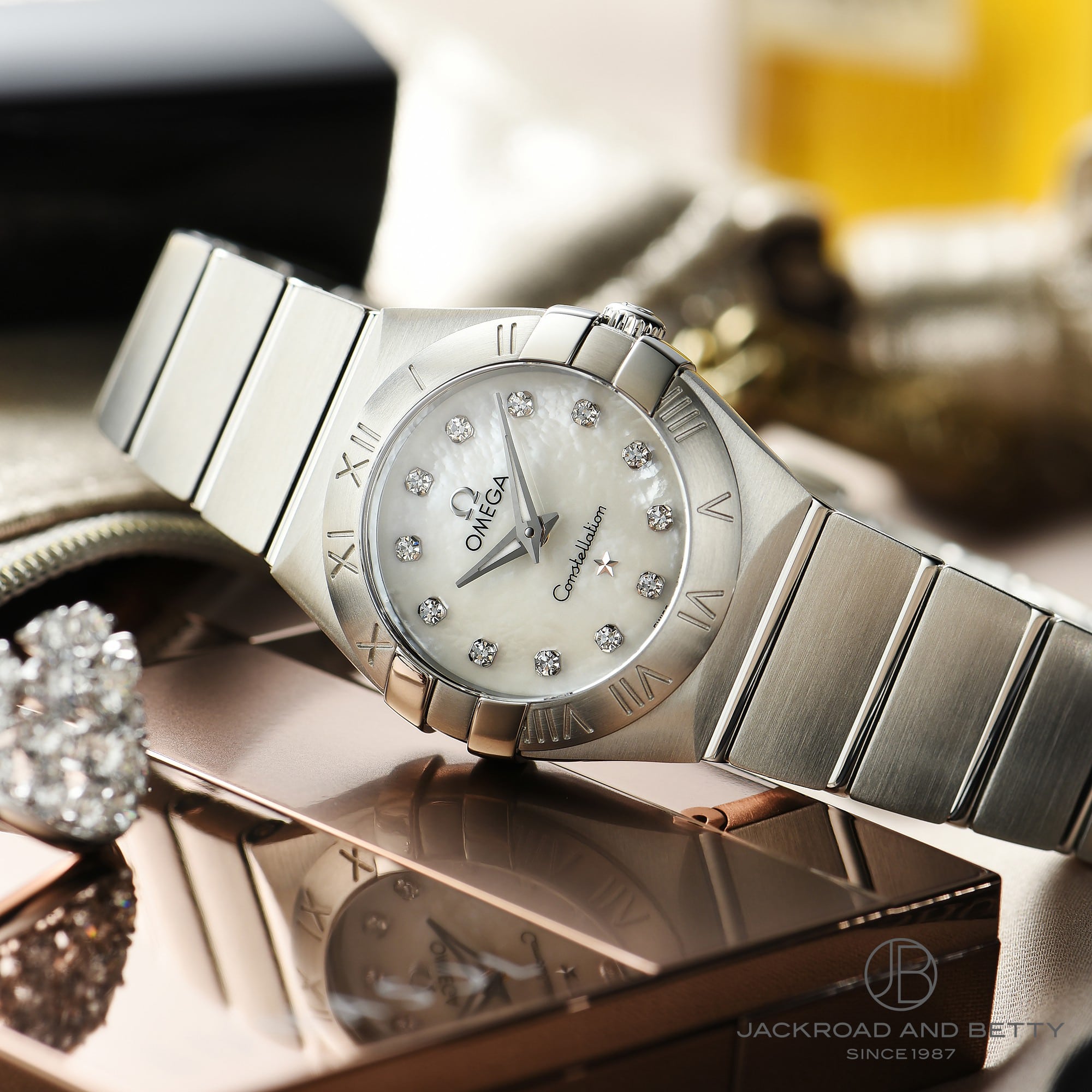 Omega Constellation レディース腕時計フェースは白蝶貝です