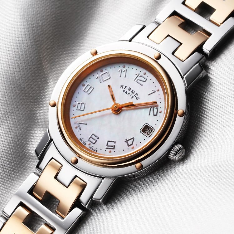 18199円 人気ブランド多数対象 稼働品 大人気 エルメス♦︎クリッパー♦︎レディース腕時計