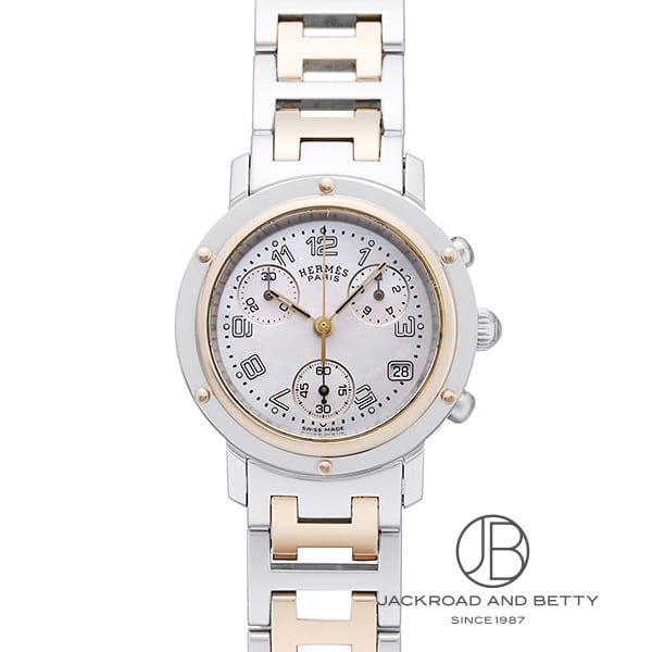 エルメス　クリッパー　クロノグラフ　デイト　CL1.910　メンズ腕時計　稼働品 エルメス クリッパー クロノグラフ デイト CL1.910 メンズ腕時計