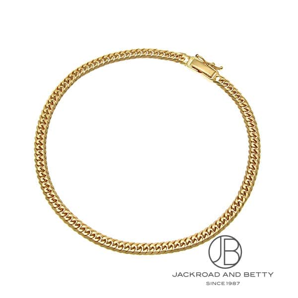 K18 6面 ダブル 18.8g 21cm ブレスレット 造幣局刻印有り[] Chain