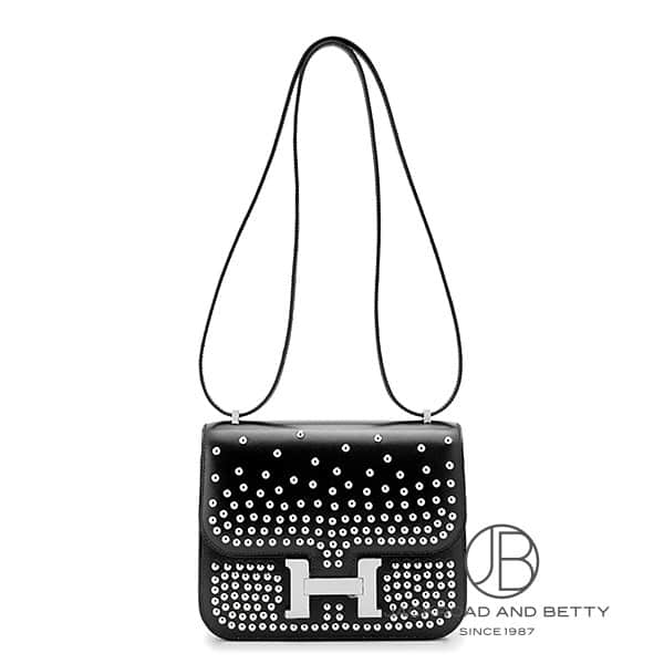 エルメス コンスタンスミニ ミラー 18 クルーテ ノワール ブラック 黒