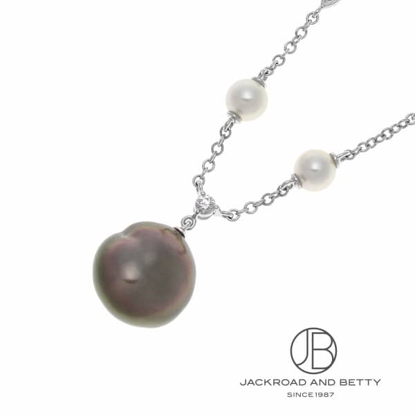 バロックパール ダイヤ ネックレス[] Baroque Pearl Diamond Necklace