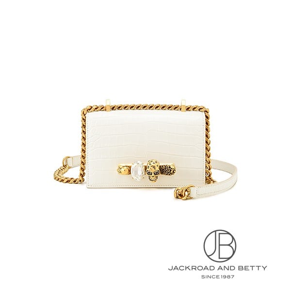 Alexander McQUEEN ジュエルドサッチェル ホワイト Alexander McQueen