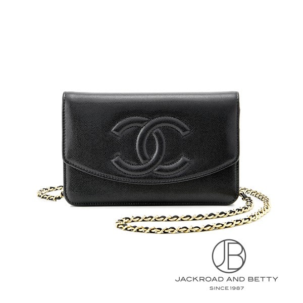 CHANEL チェーンウォレット チェーンウォレット - シャイニー ラムスキン、グレー