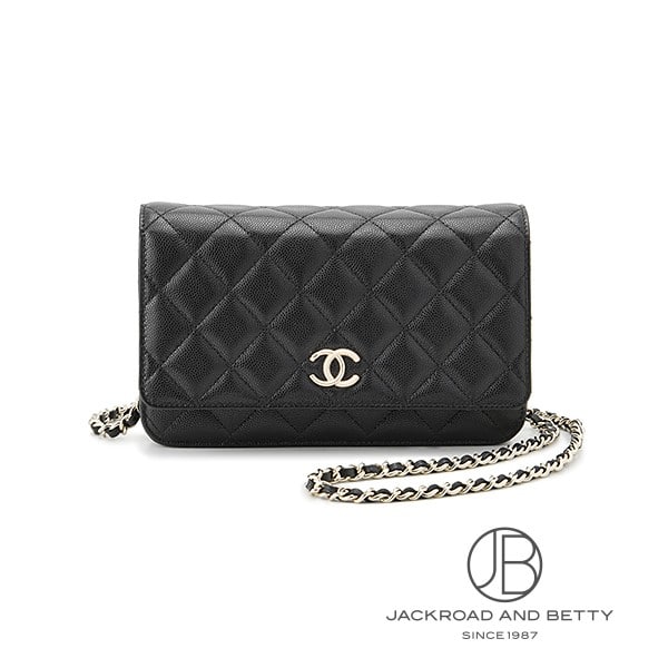 CHANEL ブラック レザー チェーンウォレット⛓️ Chanel 19 チェーンウォレット - シャイニー ラムスキン