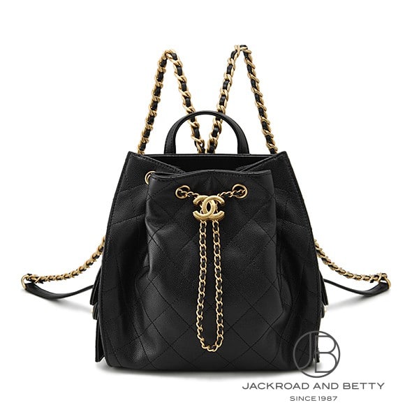 CHANEL 25 ミディアム バックパック ブラック 黒[AS5600 B20304 94305