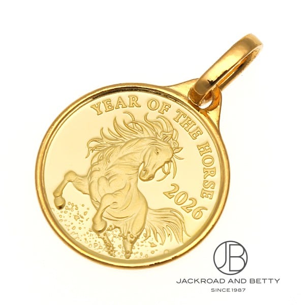 K24 純金 1/20オンス 2026年 ホース コイン ペンダントトップ[] Pure