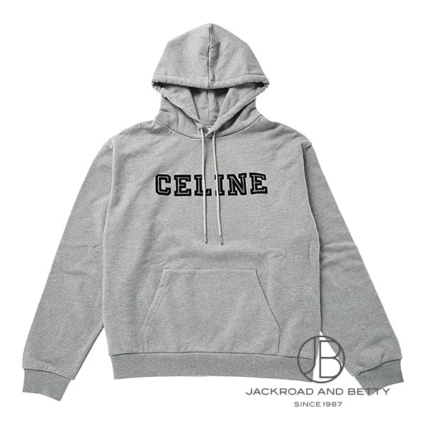 CELINE ルーズフーディー コットンフリース CELINE ルーズジップ