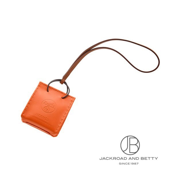 ❤未使用品❤サックオランジュ フー オレンジ バッグチャーム エルメス 箱付き エルメス サックオランジュ フーオレンジ アニョーミロ(ラム