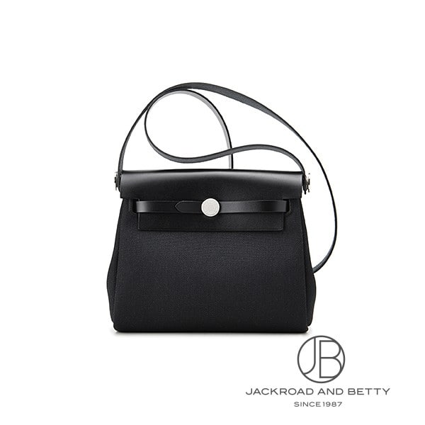 HERMES エール 黒 バッグ HERMES エルメス エールバッグMM 黒 トワルオフィシエ □C刻印