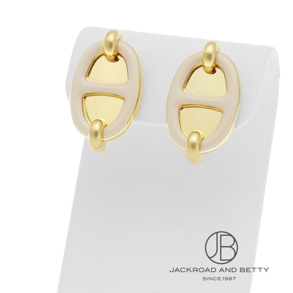 新品　 エルメス　ミニ　 マイヨン　ピアス　クレーム ミニ・マイヨン ピアス クレーム 白[H100052FED3] Mini Maillon