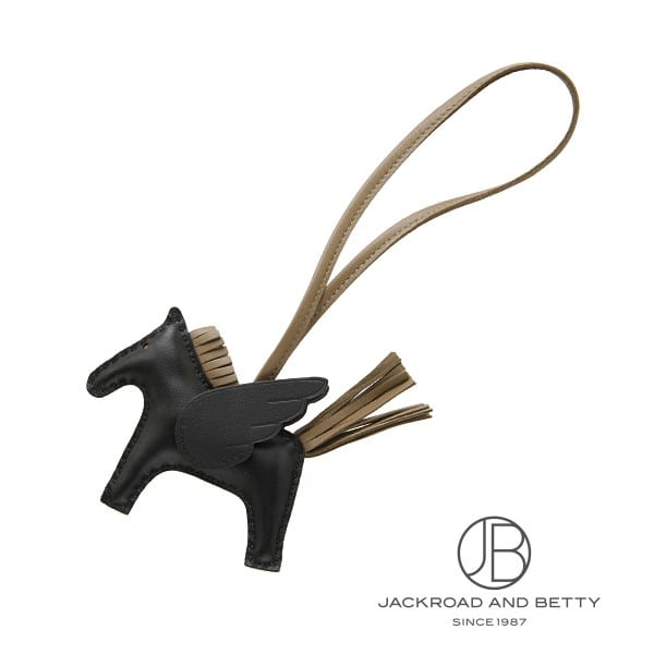 HERMES エルメス ロデオペガサスチャーム PM ソーブラック　ノワール ロデオ チャーム ペガサス PM ノワール エトゥープ[H083010CACT] Rodeo