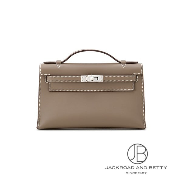 エルメス クラッチバッグ ベージュ/ワイン クラッチバッグ ケリー・ミニ エトゥープ ベージュ[H049417CK18