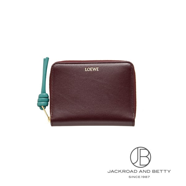 即納♪LOEWE Knot コンパクト アラウンドジップウォレット 財布 ノット コンパクト ジップ アラウンド ウォレット バー