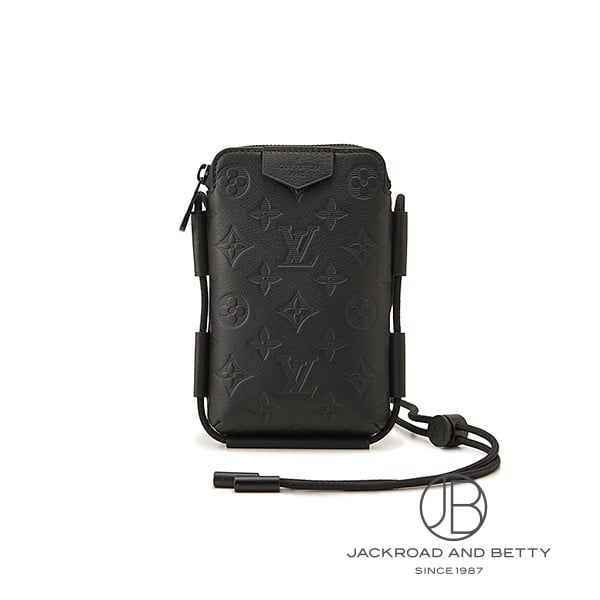 レースアップ・ポーチ ブラック 黒[M12601] Lace Up Pouch