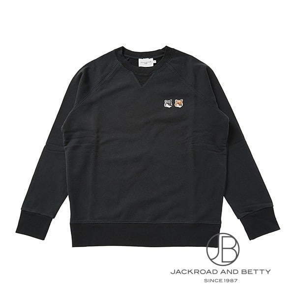 メゾンキツネ ダブルフォックスヘッド パッチクラシック スウェットシャツ XS SWEATSHIRT DOUBLE FOX HEAD PATCH（スウェット）｜Maison