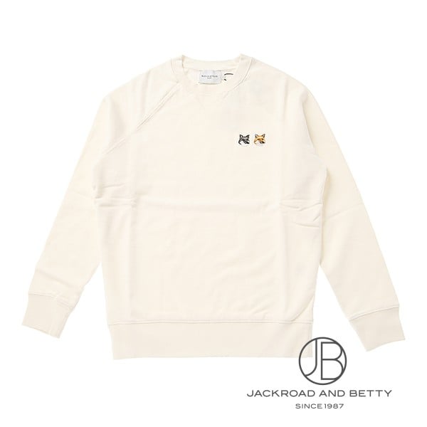 メゾン キツネ ダブルフォックスヘッド パッチ クラシック スウェット