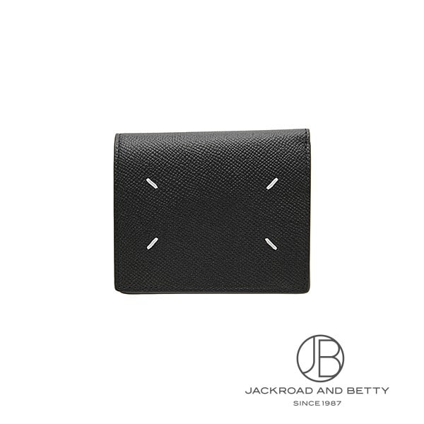 極美✨メゾンマルジェラ 二つ折り財布 ポッパーウォレット 4ステッチ ブラック 極美✨メゾンマルジェラ 二つ折り財布 ポッパーウォレット 4