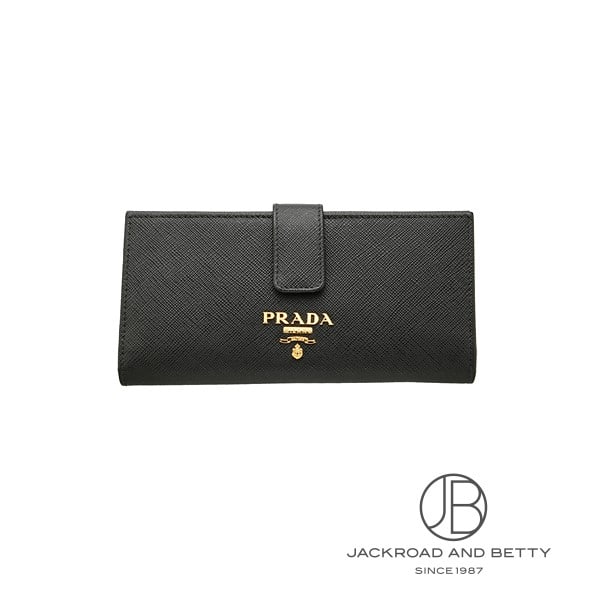 プラダ ケース サフィアーノレザー コンパクトウォレット ブラック プラダ サフィアーノ レザー コンパクトウォレット ブラック