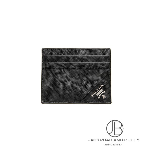 【超極美品】PRADA カードケース　メタルロゴ　サフィアーノレザー　黒 SAFFIANO（PRADA） プラダ カードケース 1MC122 QWA F0002 名刺