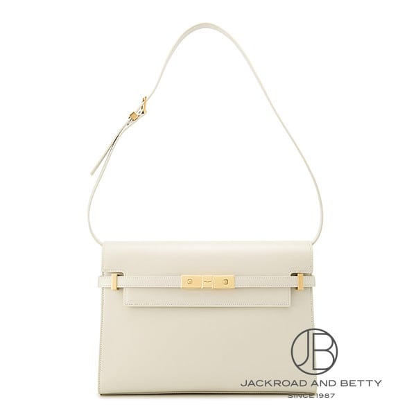 SAINT LAURENT / MANHATTAN IN BOX/ショルダーバッグ/ホワイト/無地/PLB727766・0324 ボックス マンハッタン ショルダーバッグ ブランヴィンテージ ホワイト