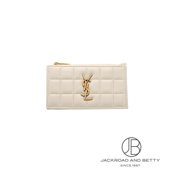サンローラン モノグラム カードケース ホワイト 白 ホワイト（白）系 Saint Laurent(サンローラン) カードケース