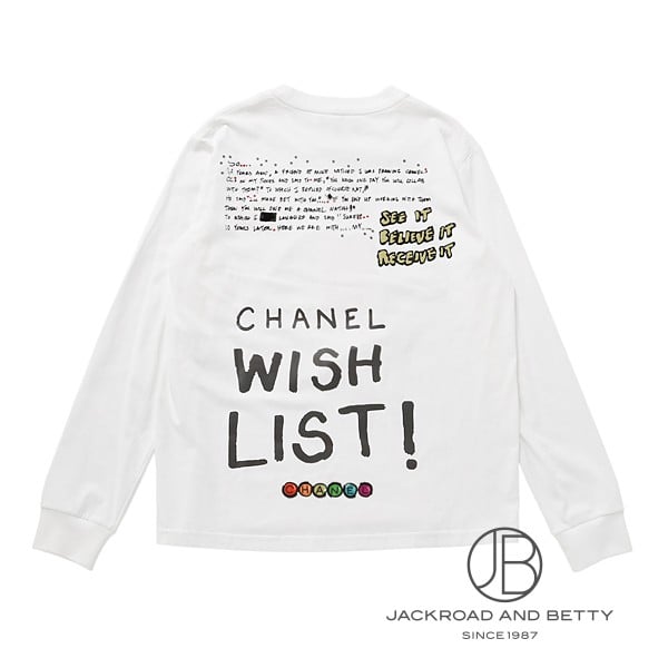 美品　シャネル　ガブリエル　ロング　Tシャツ CHANEL Tシャツ ホワイト コットン ラインストーンの買取実例 | 出張