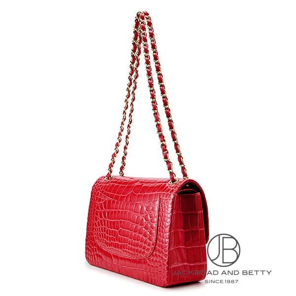 CHANEL　バッグ　 レッド CHANEL Cherry Red Patent Quilted Leather Medium Classic Double