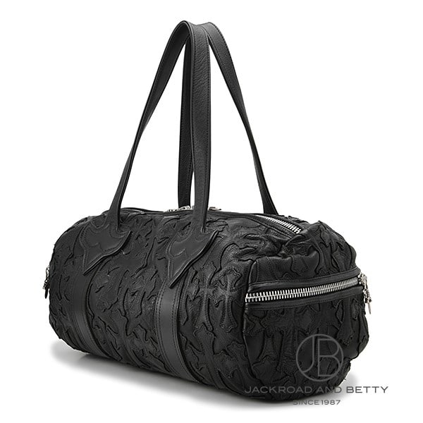 クロムハーツ セメタリークロスパッチダガージップレザーボストン