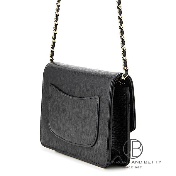 CHANEL ノベルティー　チェーンウォレット チェーンウォレット - シャイニー ラムスキン、グレー