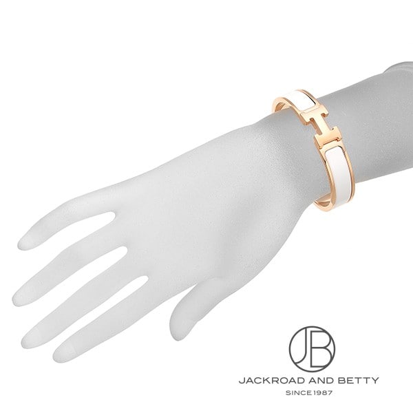 【apです】HERMES ブレスレット〈クリックH〉ホワイト クリックH ブレスレット PM ブラン ホワイト[] Clic H Bracelet