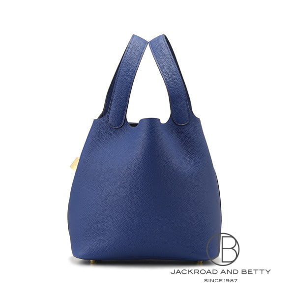 最高峰【HERMES】ネイビー系 ピコタンロックMM ハンドバッグ HERMES エルメス ピコタンロックMM ハンドバッグ トゴ ネイビー