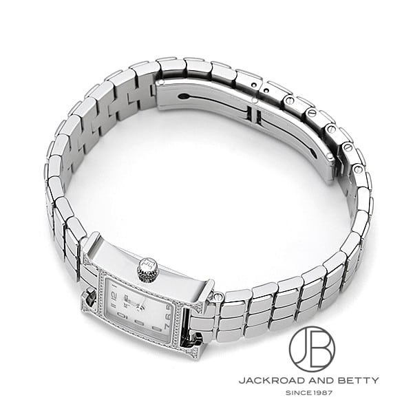 美品】エルメス Hウォッチ ミニ 11ダイヤ クロコベルト ホワイト 美品