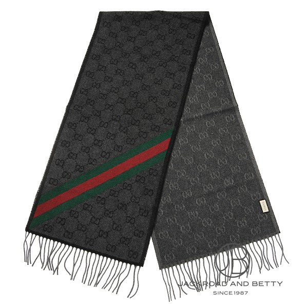 GGロゴ マフラー 箱付き~ GGロゴ マフラー[570603-3g200-1466] GG Logo Muffler | グッチ 新品