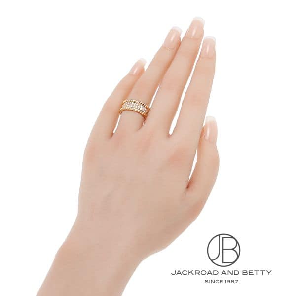 ペルレ ダイヤモンド リング 3連モデル[VCARN9WE49] Perlee Diamond