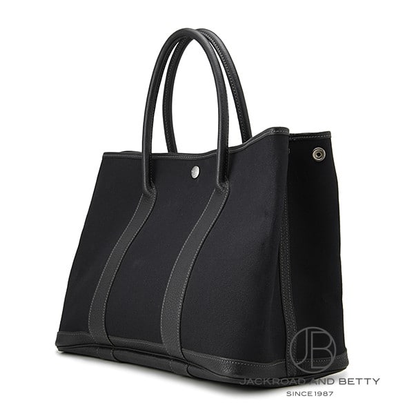 エルメス　HERMES ガーデンパーティーPM ブラック HERMES エルメス ガーデンパーティPM ハンドバッグ レザー