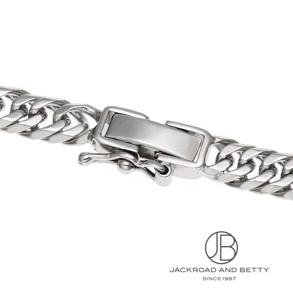 K18WG 6面 ダブル 26.9g 44cm ネックレス 造幣局刻印有り