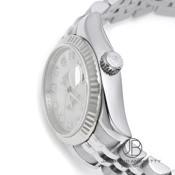 ROLEX ロレックス デイトジャスト26 179174NG 腕時計
 K18ホワイトゴールド K18WG/ステンレススチール ホワイトシェル10PD文字盤 自動巻き レディース【中古】【472】 ロレックス デイトジャスト 26 179174G | 時計・ブランド腕時計専門店