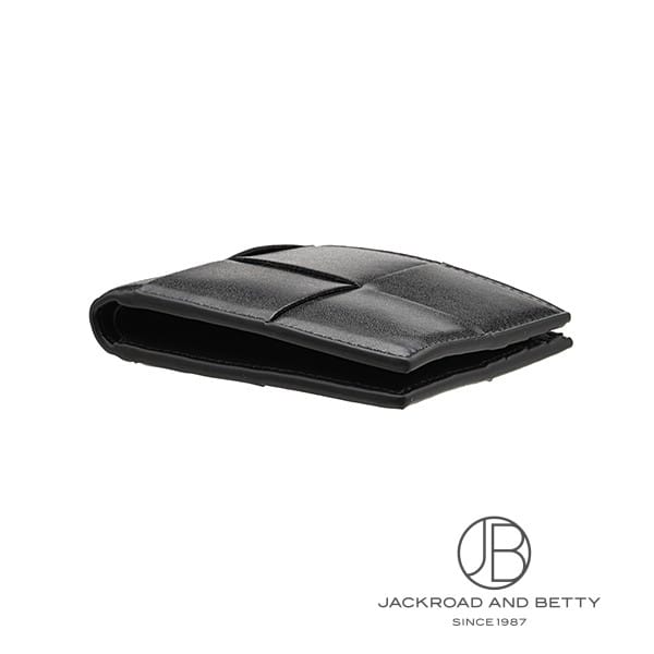 カセット 二つ折り ウォレット ブラック 黒[743004 VBWD2 8803