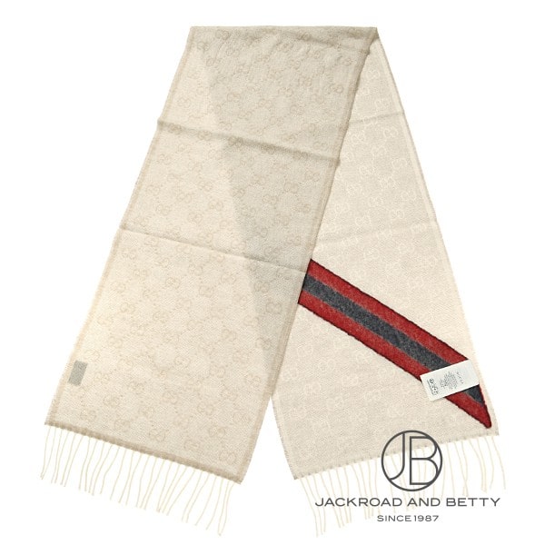 あい　GGロゴ　グッチマフラー GUCCI グッチGGロゴマフラーリバーシブルユニセックス