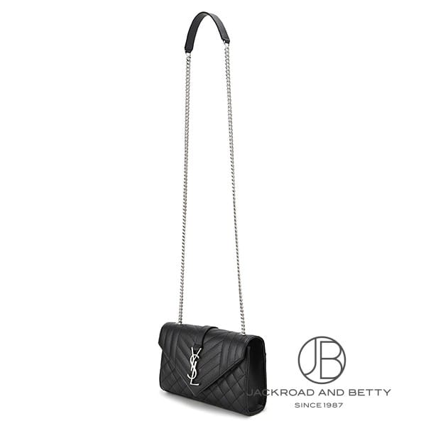 【人気商品】YSL ブラック ショルダーバッグ サンローランパリ ショルダーバッグ カイア YSLロゴ モノグラム