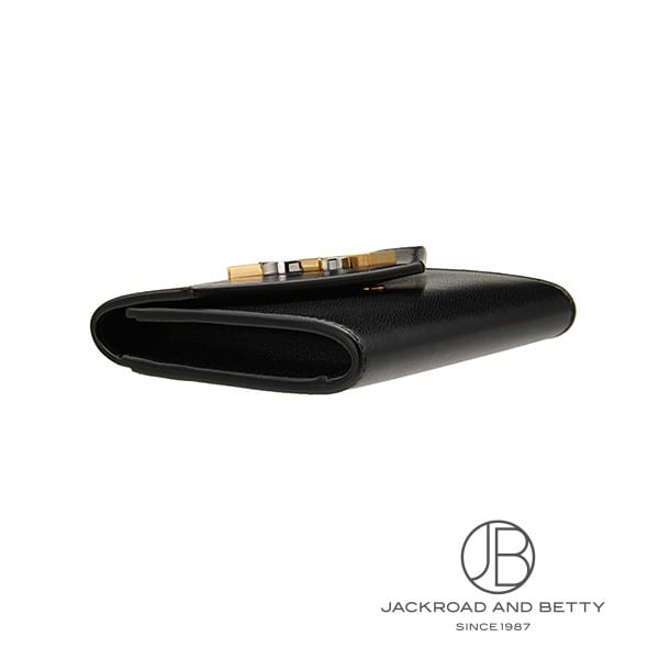 SAINTLAURENTマトラッセ スモールエンベロープウォレット BLACK SAINT LAURENT サンローラン モノグラムスモールエンベロープ