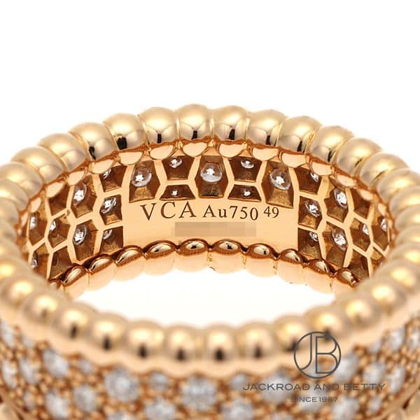 ペルレ ダイヤモンド リング 3連モデル[VCARN9WE49] Perlee Diamond