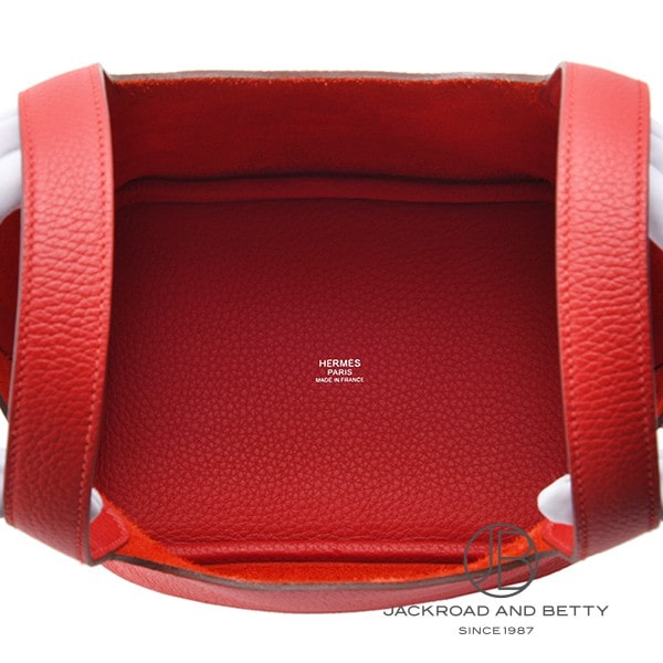 希少 HERMES ピコタンロック MM ルージュラデュ トートバッグ エルメス ハンドバッグ ピコタンロックMM ルージュラデュー