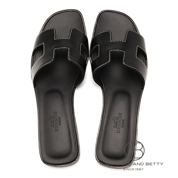 サンダル オラン ノワール ブラック 黒 37.5[H021056Z] Sandals Oran