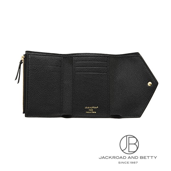 新品同様　ポルトフォイユ・ヴィクトリーヌ　ノワール ポルトフォイユ・ヴィクトリーヌ ルイヴィトン 三つ折り財布